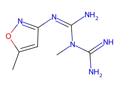 Imidodicarbonimidic diamide, N-methyl-N'-(5-methyl-3-isoxazolyl)- structure