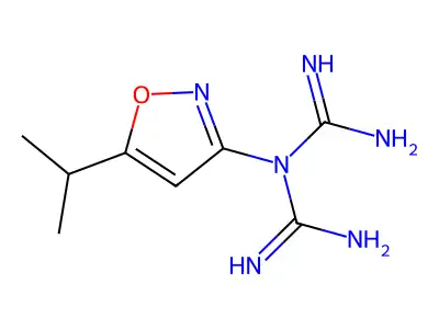 Imidodicarbonimidic diamide, N-(5-(1-methylethyl)-3-isoxazolyl)- structure
