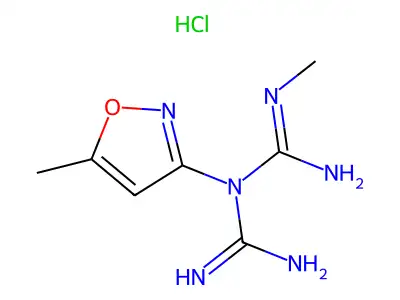 Imidodicarbonimidic diamide, N-methyl-N'-(5-methyl-3-isoxazolyl)-, monohydrochloride structure