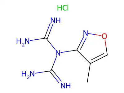 Imidodicarbonimidic diamide, N-(4-methyl-3-isoxazolyl)-, monohydrochloride structure