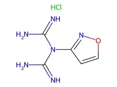 Imidodicarbonimidic diamide, N-3-isoxazolyl-, monohydrochloride structure