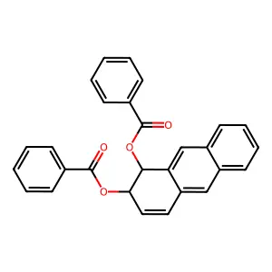 1,2-Anthracenediol, 1,2-dihydro-, dibenzoate, trans- structure