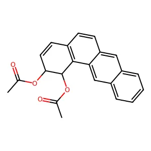 Benz(a)anthracene-1,2-diol, 1,2-dihydro-, diacetate, trans- structure