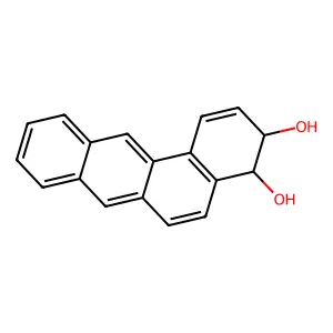 trans-3,4-Dihydro-3,4-dihydroxybenz(a)anthracene structure