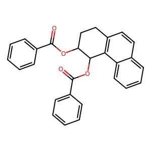 1,2,3,4-Tetrahydro-3,4-phenanthrenediol dibenzoate, trans- structure