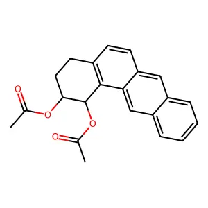 Benz(a)anthracene-1,2-diol, 1,2,3,4-tetrahydro-, diacetate, trans- structure