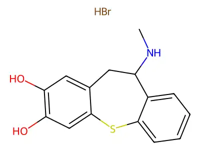 C15H15NO2S.BrH.1/2H2O structure