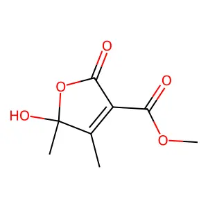 Methyl 5-hydroxy-4,5-dimethyl-2-oxo-2,5-dihydrofuran-3-carboxylate structure
