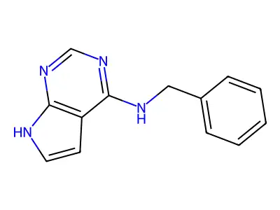 6-Benzylamino-7-deazapurine structure
