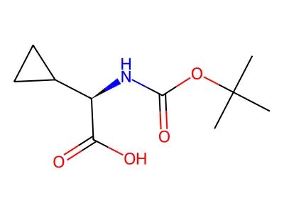 (S)-tert-Butoxycarbonylamino-cyclopropyl-acetic acid structure