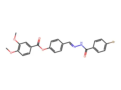 [4-[[(4-Bromobenzoyl)hydrazinylidene]methyl]phenyl] 3,4-dimethoxybenzoate structure