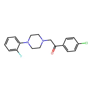 1-(4-Chlorophenyl)-2-[4-(2-fluorophenyl)piperazin-1-yl]ethanone structure