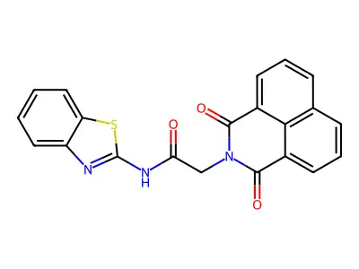 N-(benzo[d]thiazol-2-yl)-2-(1,3-dioxo-1H-benzo[de]isoquinolin-2(3H)-yl)acetamide structure