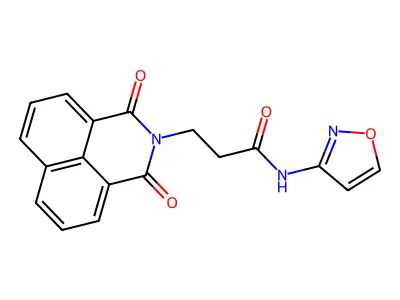 3-(1,3-dioxo-1H-benzo[de]isoquinolin-2(3H)-yl)-N-(1,2-oxazol-3-yl)propanamide structure