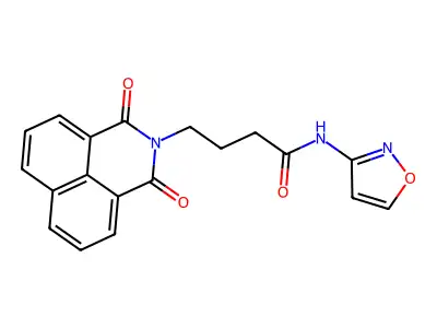 4-(1,3-dioxo-1H-benzo[de]isoquinolin-2(3H)-yl)-N-3-isoxazolylbutanamide structure