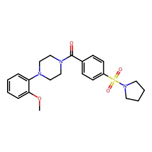 1-(2-Methoxyphenyl)-4-[4-(1-pyrrolidinylsulfonyl)benzoyl]piperazine structure