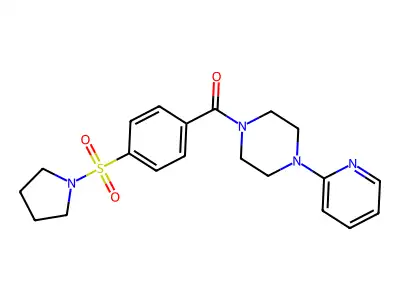 4-(2-Pyridyl)piperazinyl 4-(pyrrolidinylsulfonyl)phenyl ketone structure