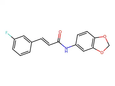 (2E)-N-(2H-1,3-Benzodioxol-5-YL)-3-(3-fluorophenyl)prop-2-enamide structure