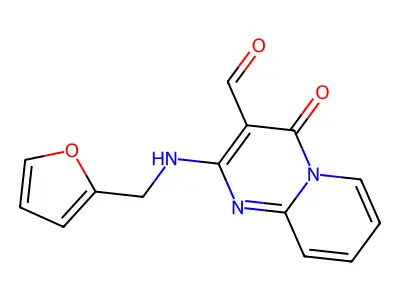 2-((furan-2-ylmethyl)amino)-4-oxo-4H-pyrido[1,2-a]pyrimidine-3-carbaldehyde structure