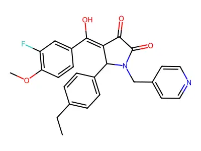 5-(4-ethylphenyl)-4-(3-fluoro-4-methoxybenzoyl)-3-hydroxy-1-[(pyridin-4-yl)methyl]-2,5-dihydro-1H-pyrrol-2-one structure