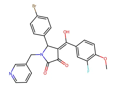 5-(4-bromophenyl)-4-(3-fluoro-4-methoxybenzoyl)-3-hydroxy-1-[(pyridin-3-yl)methyl]-2,5-dihydro-1H-pyrrol-2-one structure