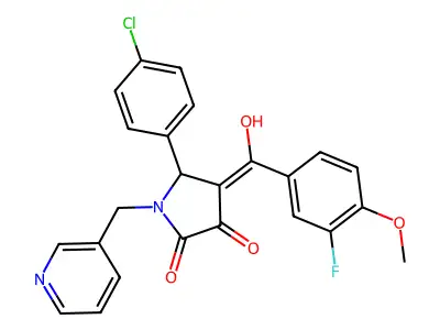 5-(4-chlorophenyl)-4-(3-fluoro-4-methoxybenzoyl)-3-hydroxy-1-[(pyridin-3-yl)methyl]-2,5-dihydro-1H-pyrrol-2-one structure