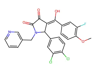 5-(3,4-dichlorophenyl)-4-(3-fluoro-4-methoxybenzoyl)-3-hydroxy-1-[(pyridin-3-yl)methyl]-2,5-dihydro-1H-pyrrol-2-one structure