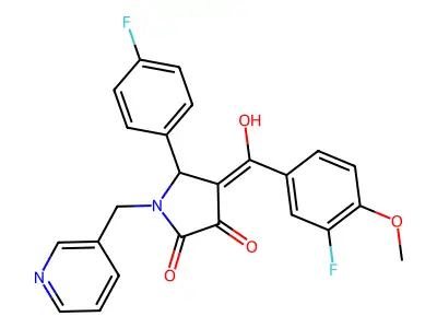 4-(3-fluoro-4-methoxybenzoyl)-5-(4-fluorophenyl)-3-hydroxy-1-[(pyridin-3-yl)methyl]-2,5-dihydro-1H-pyrrol-2-one structure
