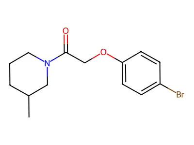 2-(4-Bromophenoxy)-1-(3-methylpiperidin-1-yl)ethanone structure