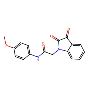 2-(2,3-dioxo-2,3-dihydro-1H-indol-1-yl)-N-(4-methoxyphenyl)acetamide structure