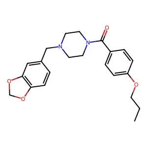 (4-Benzo[1,3]dioxol-5-ylmethyl-piperazin-1-yl)-(4-propoxy-phenyl)-methanone structure