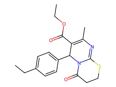 ethyl 6-(4-ethylphenyl)-8-methyl-4-oxo-3,4-dihydro-2H,6H-pyrimido[2,1-b][1,3]thiazine-7-carboxylate structure