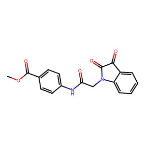 Methyl 4-(2-(2,3-dioxoindolin-1-yl)acetamido)benzoate structure