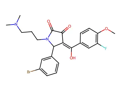 5-(3-bromophenyl)-1-[3-(dimethylamino)propyl]-4-(3-fluoro-4-methoxybenzoyl)-3-hydroxy-2,5-dihydro-1H-pyrrol-2-one structure
