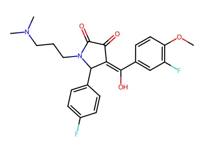 1-[3-(dimethylamino)propyl]-4-(3-fluoro-4-methoxybenzoyl)-5-(4-fluorophenyl)-3-hydroxy-2,5-dihydro-1H-pyrrol-2-one structure