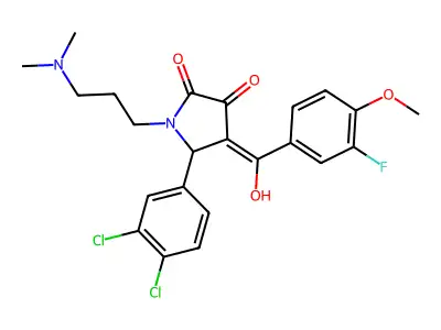 5-(3,4-dichlorophenyl)-1-[3-(dimethylamino)propyl]-4-(3-fluoro-4-methoxybenzoyl)-3-hydroxy-2,5-dihydro-1H-pyrrol-2-one structure