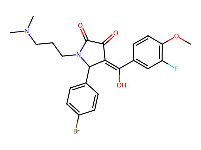 5-(4-bromophenyl)-1-[3-(dimethylamino)propyl]-4-(3-fluoro-4-methoxybenzoyl)-3-hydroxy-2,5-dihydro-1H-pyrrol-2-one structure