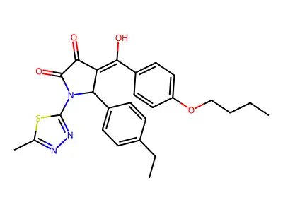 4-(4-Butoxybenzoyl)-5-(4-ethylphenyl)-3-hydroxy-1-(5-methyl-1,3,4-thiadiazol-2-yl)-1H-pyrrol-2(5H)-one structure