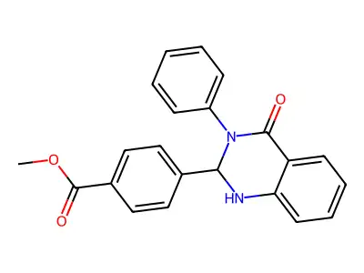Methyl 4-(4-oxo-3-phenyl-1,2-dihydroquinazolin-2-yl)benzoate structure