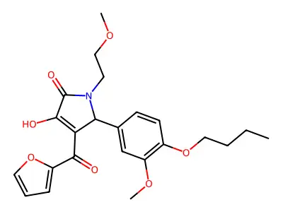 5-(4-Butoxy-3-methoxyphenyl)-4-(furan-2-carbonyl)-3-hydroxy-1-(2-methoxyethyl)-1H-pyrrol-2(5H)-one structure