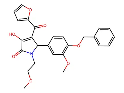 5-(4-(Benzyloxy)-3-methoxyphenyl)-4-(furan-2-carbonyl)-3-hydroxy-1-(2-methoxyethyl)-1H-pyrrol-2(5H)-one structure