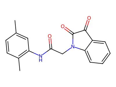 N-(2,5-dimethylphenyl)-2-(2,3-dioxo-2,3-dihydro-1H-indol-1-yl)acetamide structure