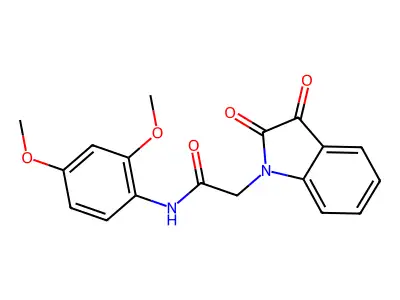 N-(2,4-dimethoxyphenyl)-2-(2,3-dioxo-2,3-dihydro-1H-indol-1-yl)acetamide structure