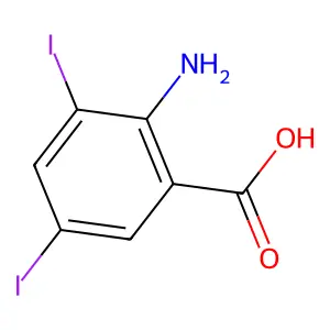 Benzoic acid, 2-amino-3,5-diiodo- structure