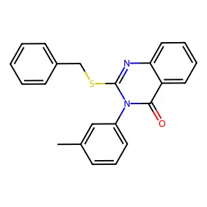 2-Benzylsulfanyl-3-(3-methylphenyl)quinazolin-4-one structure