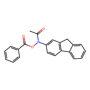 Hydroxylamine, N-acetyl-O-benzoyl-N-fluoren-2-yl- structure