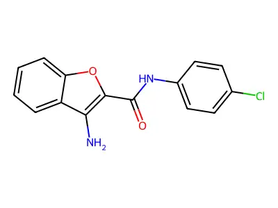 3-Amino-N-(4-chlorophenyl)-1-benzofuran-2-carboxamide structure