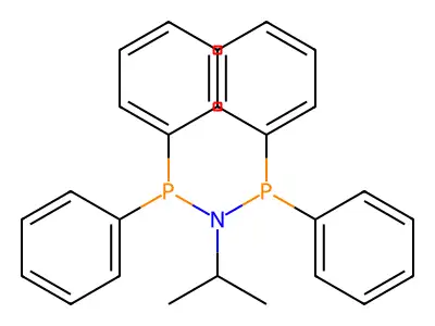 Bis(diphenylphosphino)(isopropyl)amine structure
