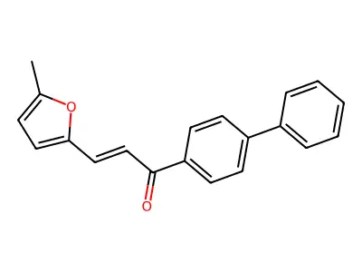 3-(5-Methyl-2-furyl)-1-(4-phenylphenyl)prop-2-en-1-one structure
