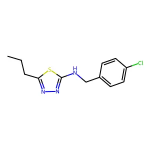 N-(4-chlorobenzyl)-5-propyl-1,3,4-thiadiazol-2-amine structure